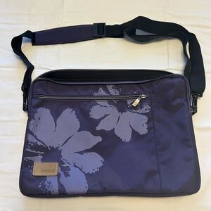 Purple Floral Laptop Bag
